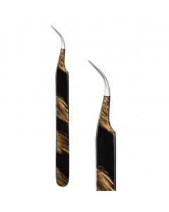 LashesFairy M curved variegated tweezers 12 cm
