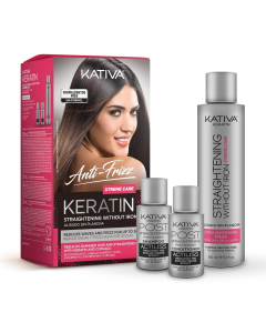 KATIVA plaukų tiesinimo keratinu rinkinys Keratin Anti-Frizz Xtreme Care