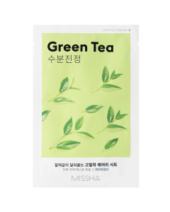 MISSHA lakštinė veido kaukė su žaliąja arbata Airy Fit Green Tea 19 g