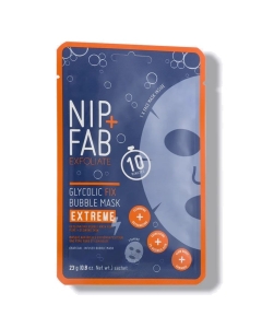 NIP+FAB Lakštinė veido kaukė su glikolio rūgštimi Glycolic Fix Bubble Mask Extreme burbulinė