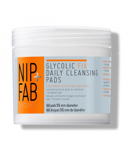 NIP+FAB Valomieji padeliai veidui su glikolio rūgštimi Glycolic Fix Daily Cleansing 60 vnt.