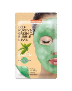 Purederm Giliai valanti putojanti kaukė Deep Purifying Green O2 Bubble mask žalioji arbata 25 g