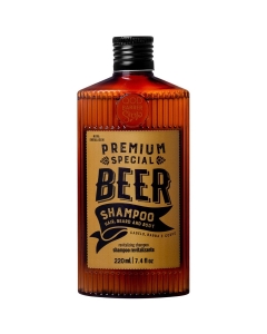 QOD BARBER SHOP multifunkcinis šampūnas plaukams, barzdai, odai PREMIUM SPECIAL BEER 220 ml