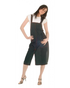 Fabric apron for hairdressers, black