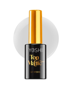 YOSHI matinis ilgalaikio UV/LED hibridinio nagų lako topas TOP MATTE 10 ml