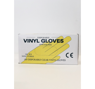 Nesterilios vienkartinės vinilo pirštinės be pudros 100 vnt. XL
