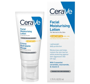 CeraVe drėkinantis veido kremas su SPF 50 Facial Moisturising Lotion 52 ml