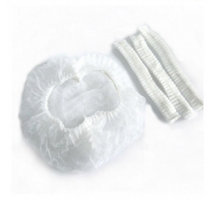 Disposable non-woven caps 100 pcs. white