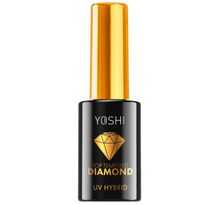 YOSHI ilgalaikio UV/LED hibridinio nagų lako topas TOP TEMPERED DIAMOND 10 m