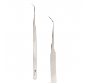 LashesFairy Volume45 ANGLED tweezers 14 cm