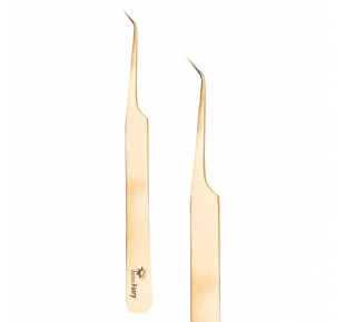 LashesFairy Volume45 golden tweezers 12cm