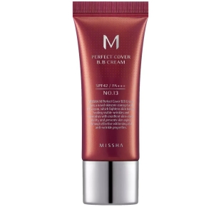 Missha BB veido kremas M Perfect Cover SPF 42 /PA+++ No.13 Bright Beige 20 ml