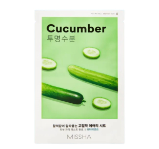 MISSHA lakštinė veido kaukė su agurkų ekstraktu Airy Fit Cucumber 19 g