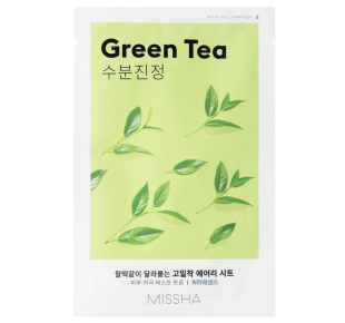 MISSHA lakštinė veido kaukė su žaliąja arbata Airy Fit Green Tea 19 g