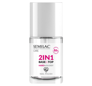 Semilac bazė/viršutinis sluoksnis nagų lakui Base/Top 2in1 Hard & Glossy 7 ml