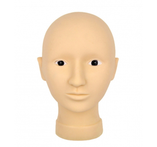 Mannequin head with eyes for training