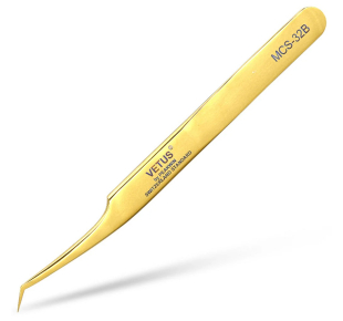 Vetus MCS-32B Gold lenktas pincetas